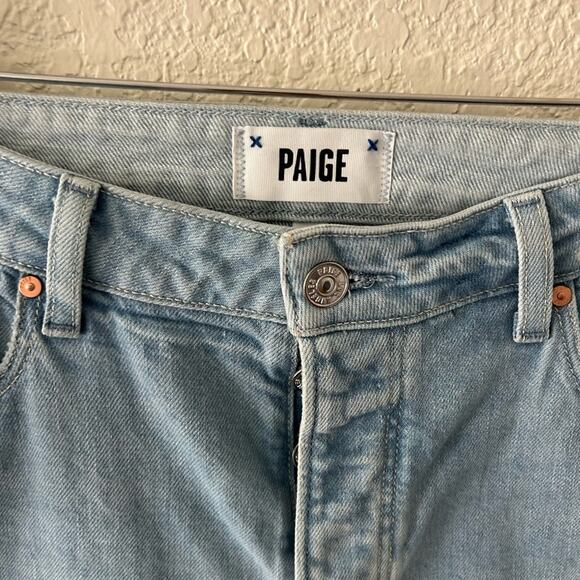 Paige Sarah Straight Ankle Distressed Buttonfly Jeans womens size 30 - Picture 4 of 11